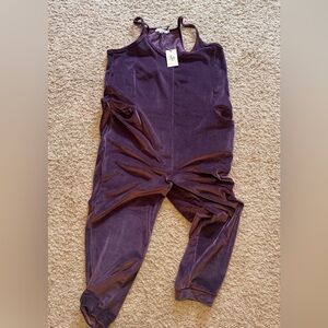 Sincerely Jules Purple Velour Romper